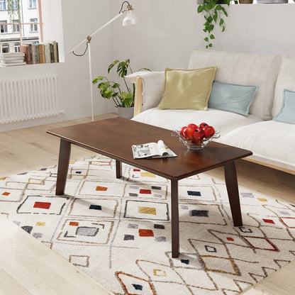 Rectangular Coffee Table with Rubber Legs