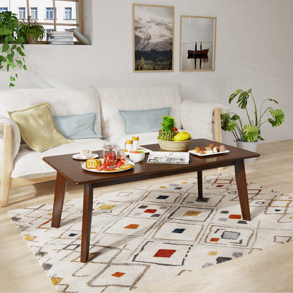 Rectangular Coffee Table with Rubber Legs