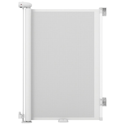 Retractable Safety Barrier up to 140 cm with Double Locking for Babies and Dogs-White