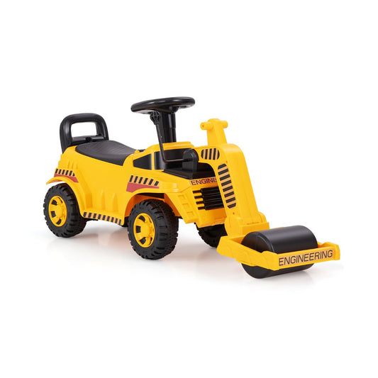 Ride on Road Roller Toddler Ride on Car with Adjustable Roller-Yellow