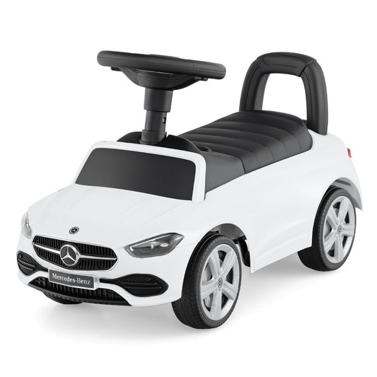 Ride on Sliding Car with Steering Wheel with Horn and Engine Sound-White