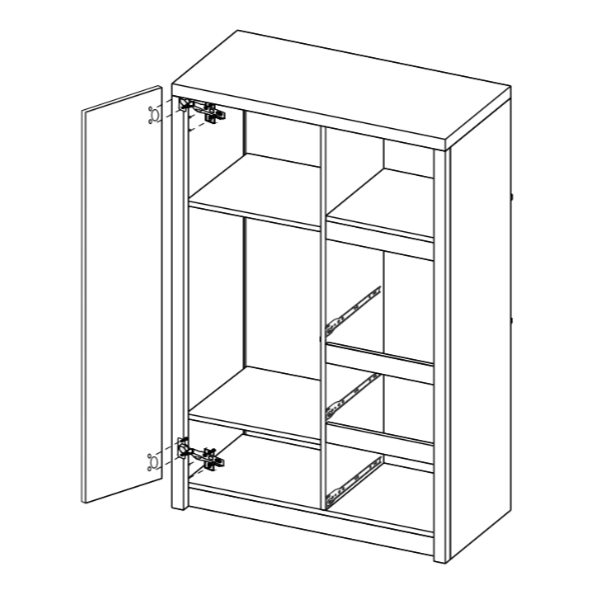 Roma ROM8 Highboard Cabinet 90cm