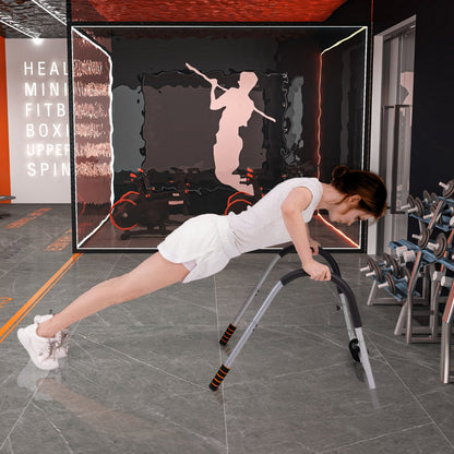 Abdominal Trainer with Padded Headrest Foldable AB Trainer Abdominal Muscle Trainer Abdominal Training Device-Gray