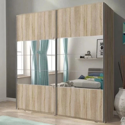 Micah 01 Sliding Door Wardrobe 150cm - Oak Sonoma