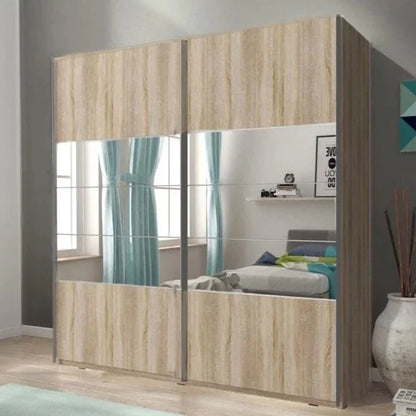 Micah 01 Sliding Door Wardrobe 200cm - Oak