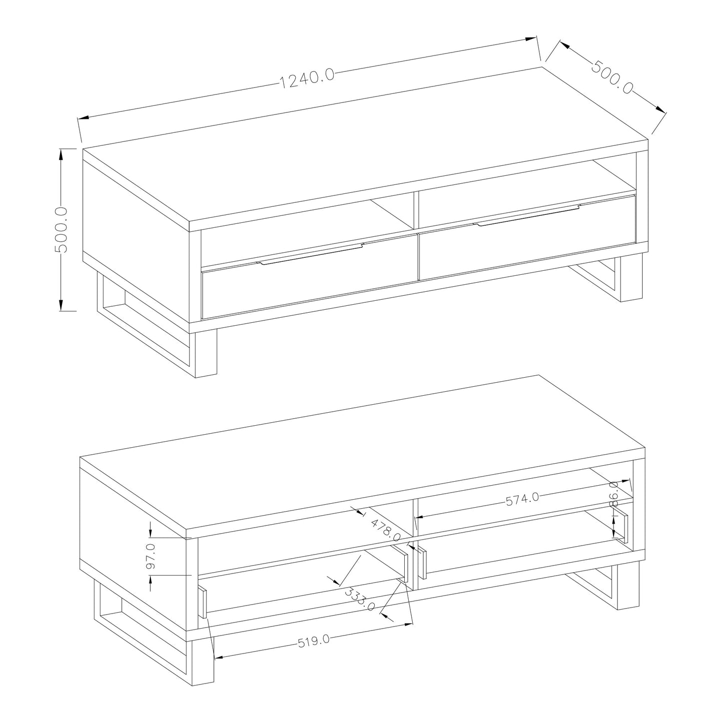 Halle 41 TV Cabinet 124cm