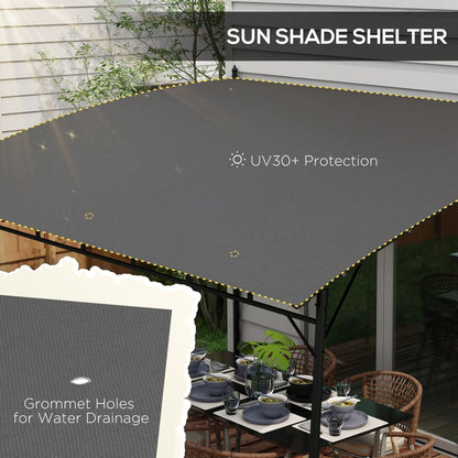 Outsunny 3 x 4m Outdoor Pergola Gazebo, Garden Sun Shade Shelter with Metal Frame, for Patio, Deck