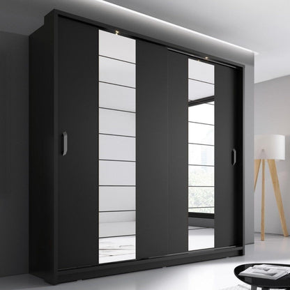 Artisan XIV 2-Door Sliding Wardrobe 220cm - White, Black