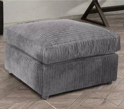 Jamba Double-Padded Fabric Grey Corner Sofa - 6 Colours Available