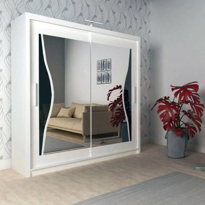 Heffner White Sliding Door Wardrobe - 3 Sizes