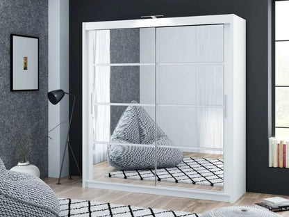 Dexter Sliding Door 160cm Wardrobe - Black, White, Grey