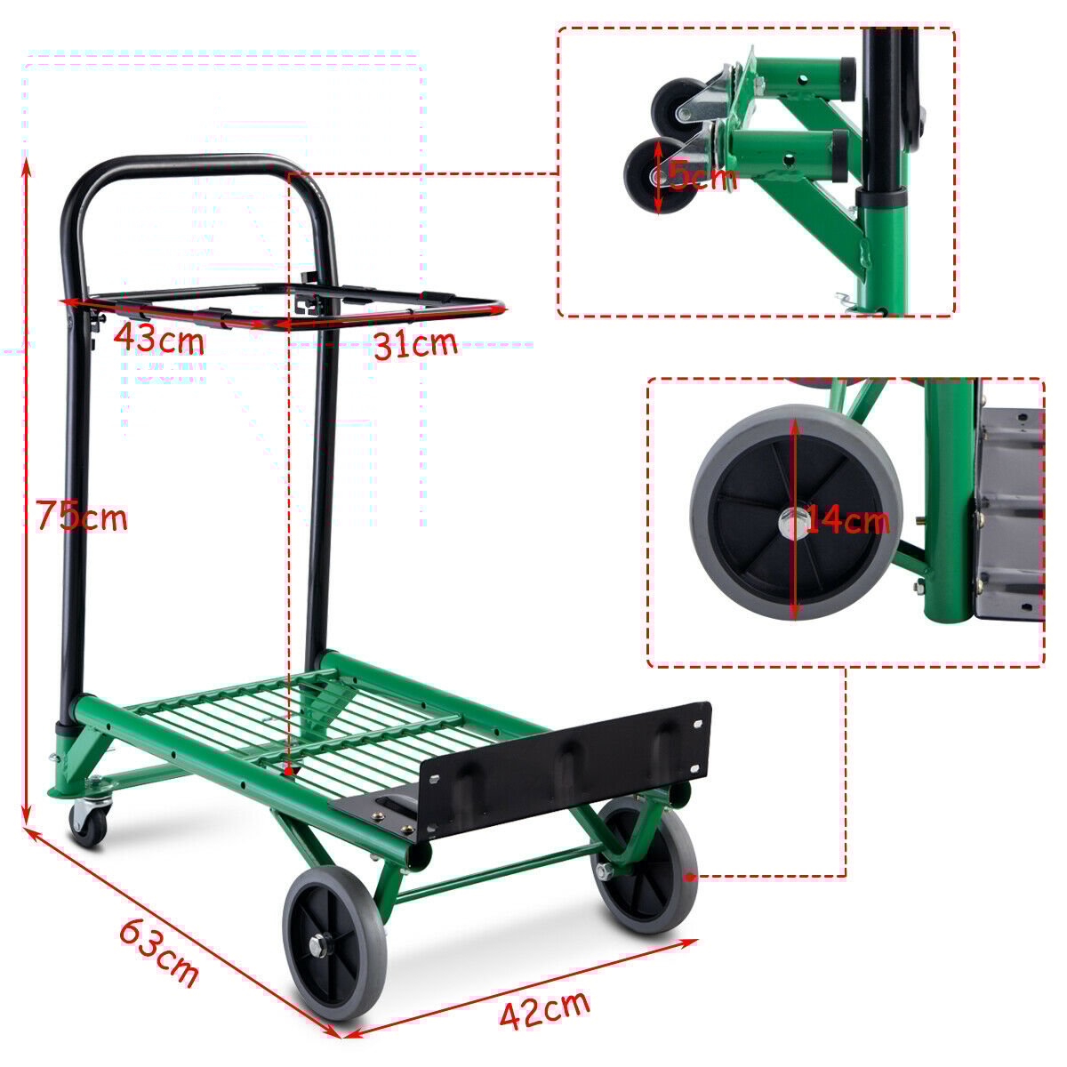 Multi-Purpose Folding Sack Barrow / Platform Trolley