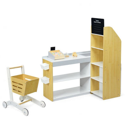 Supermarket Play Set with Shopping Cart for Toddlers