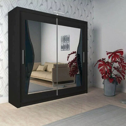 Heffner Grey Sliding Door Wardrobe - 3 Sizes