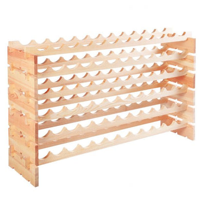 Wooden wine rack for 72 bottles Stackable wine stand Bottle rack Wooden shelf Wine cabinet