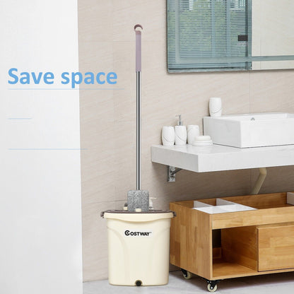 Flat Mop and Bucket Set for Home Floor Cleaning