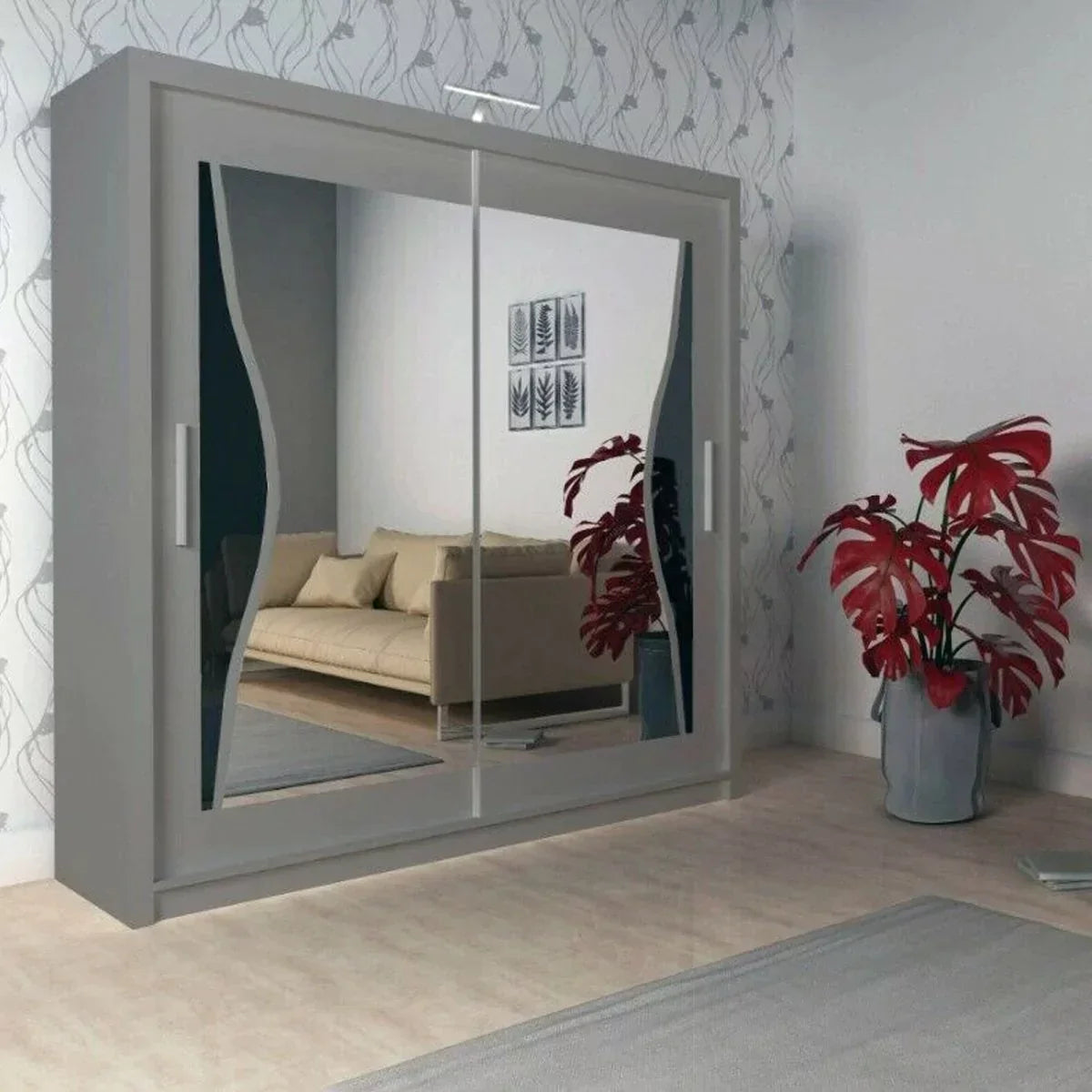 Heffner White Sliding Door Wardrobe - 3 Sizes