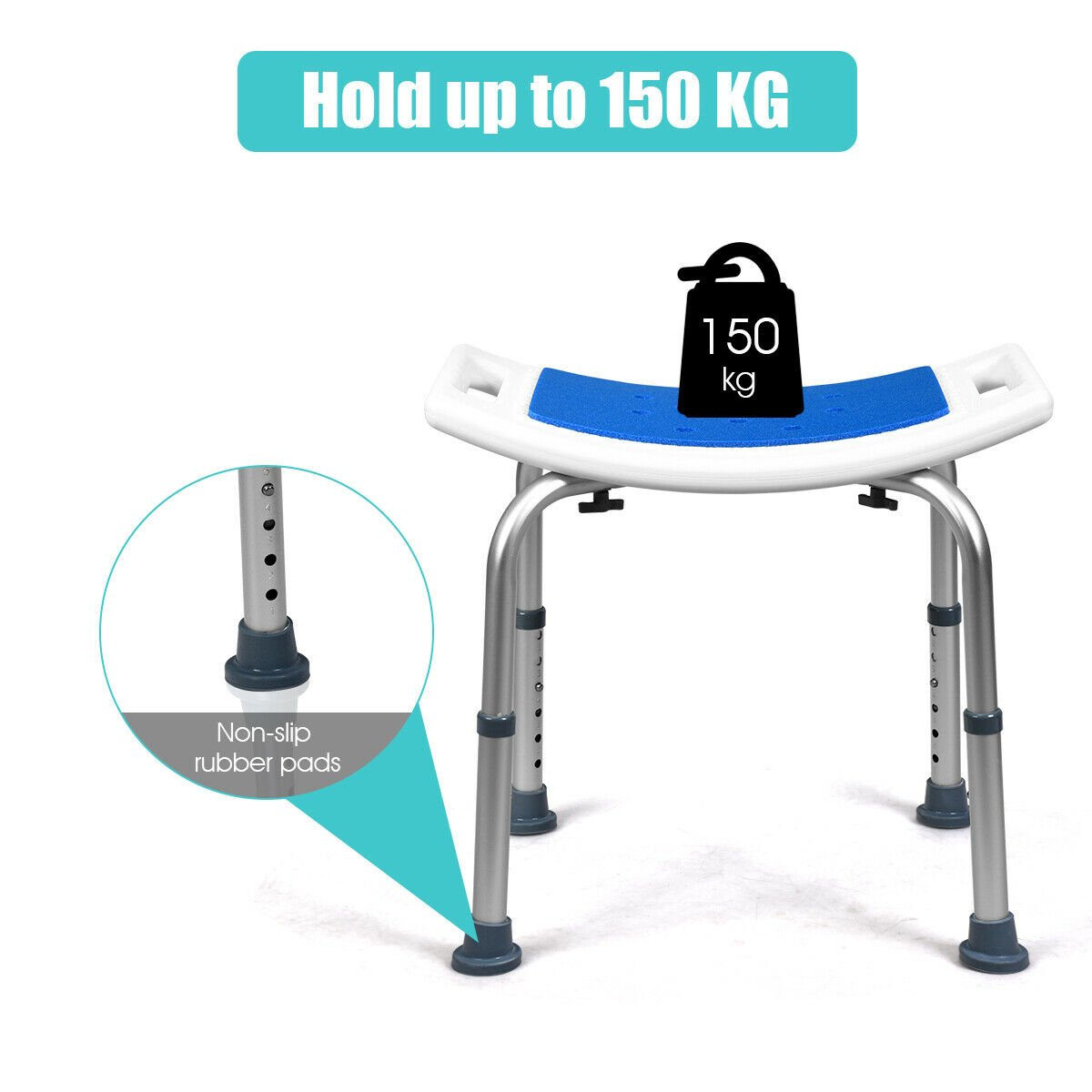 Height Adjustable Shower Stool