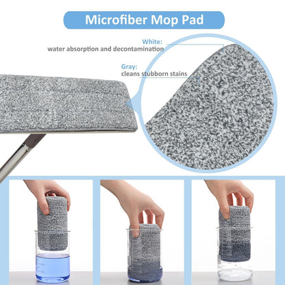 Flat Mop and Bucket Set for Home Floor Cleaning