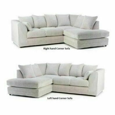 Desmond Jumbo Cord Corner Sofa - Coffee and Other Colours