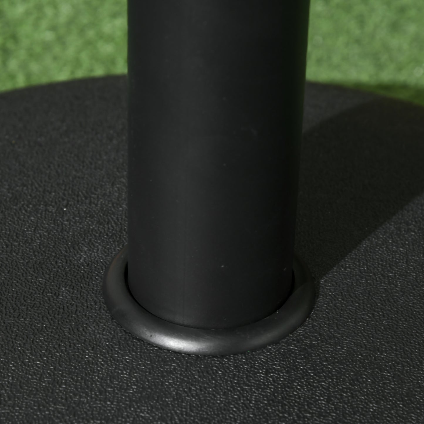 Outsunny 25kgs Round Parasol Base Concrete Umbrella Weight Stand Patio Outdoor Black Dia 49cm