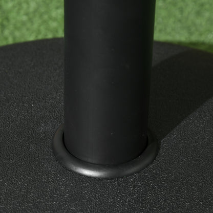 Outsunny 25kgs Round Parasol Base Concrete Umbrella Weight Stand Patio Outdoor Black Dia 49cm