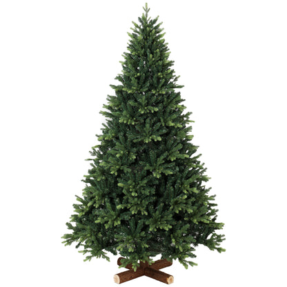 HOMCOM Artificial Christmas Tree, Hinged Xmas Tree with 3834 PE & PVC Branch Tips, 7ft, Green