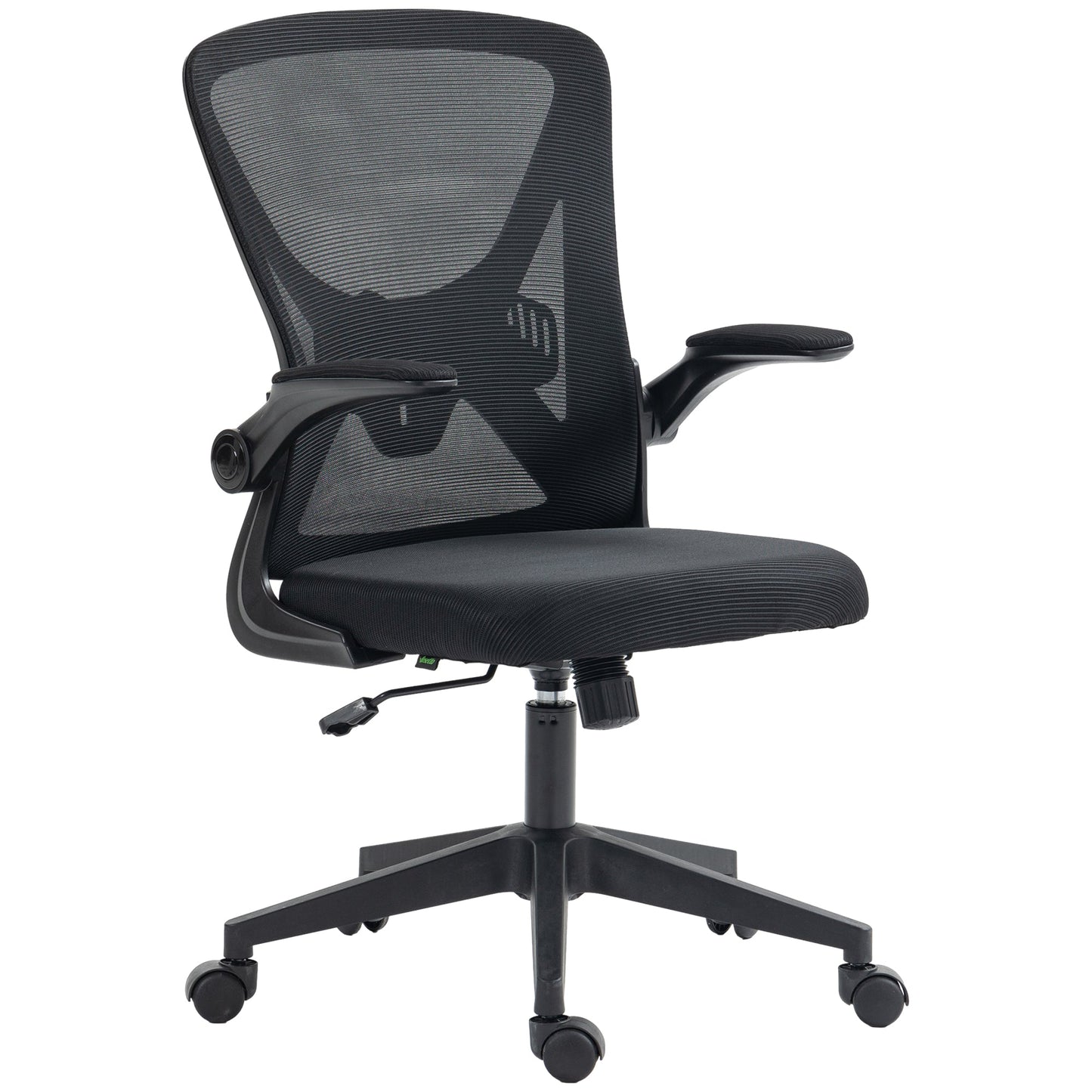 Vinsetto Mesh Back Office Chair, with Flip-Up Arms - Black