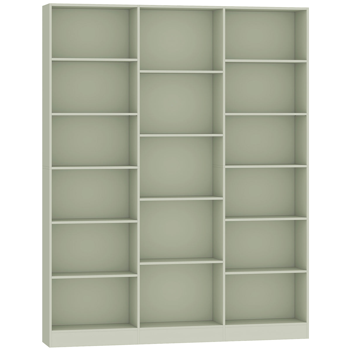 HOMCOM Bookcase with Open Storage, 6-Tier Bookshelf with Anti-Tipping Hardware, Light Green