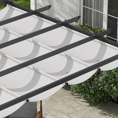 Outsunny 3 x 3(m) aluminiowa pergola markiza altana zewnętrzna osłona przeciwsłoneczna namiot imprezowy grill, jasnoszary