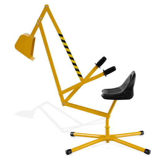 Sand Digger for Kids Sandbox Toy Digger with 360° Rotatable Function-Yellow
