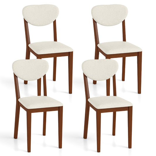Set of 4 Sherpa Dining Chairs in Walnut