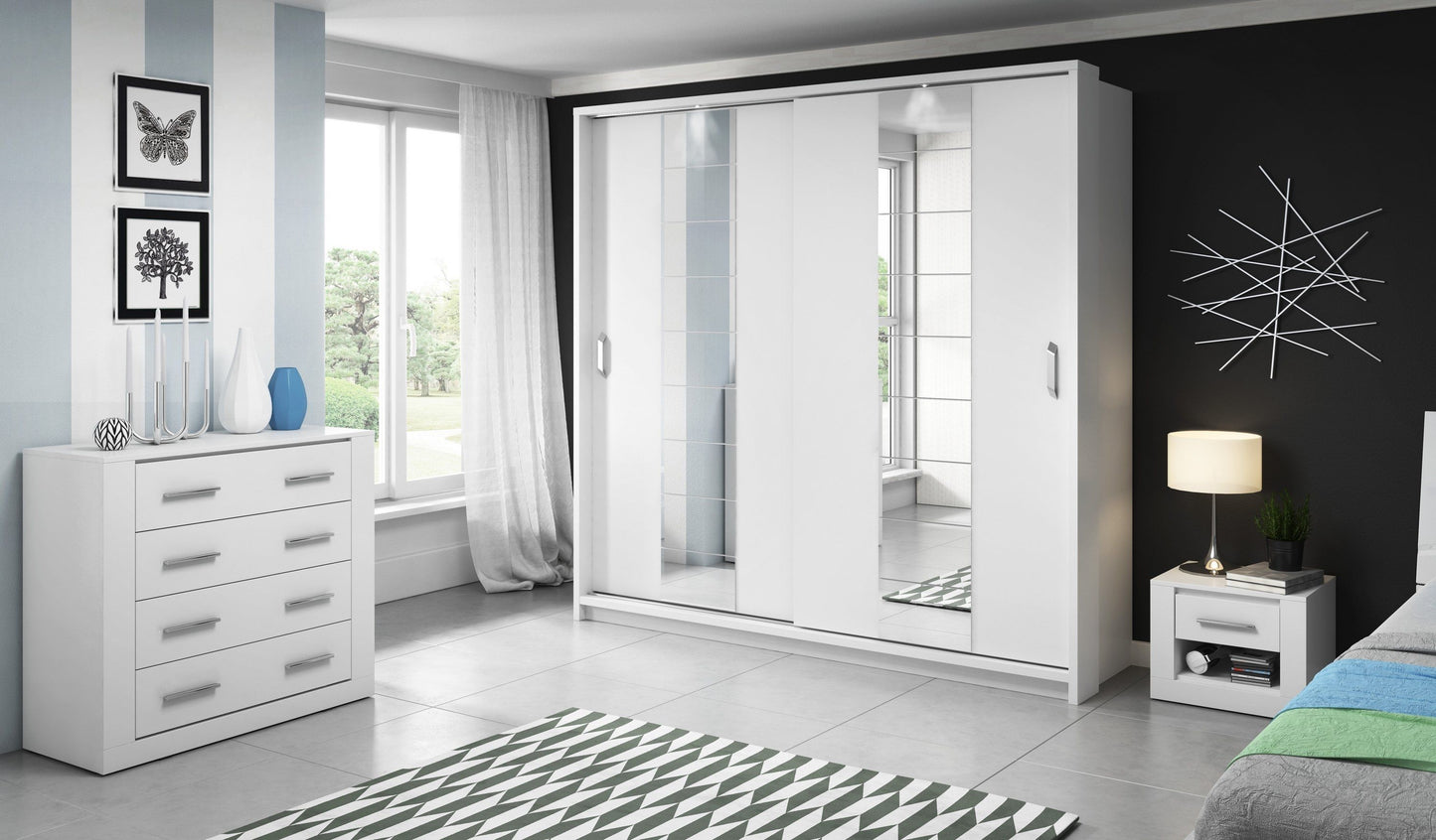 Artisan XIV 2-Door Sliding Wardrobe 220cm - White, Black