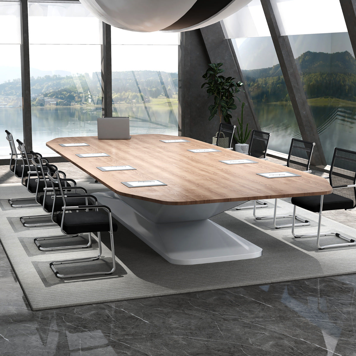 Set of 2 Executive Office Guest Chairs with Metal Sled Base-Black