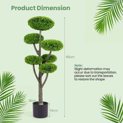 Set of 2 Fake Shrub Plant Cedar Tree