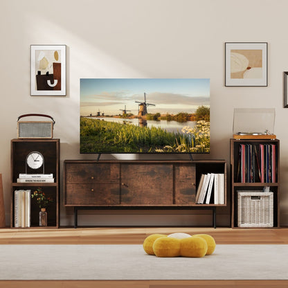 Set of 4 Cube Storage Organizers for Small Space-Brown