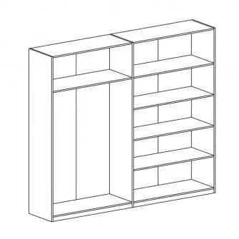 Holden 4-Door Wardrobe 180cm - Dark Sonoma Oak & Cappucino Gloss or White