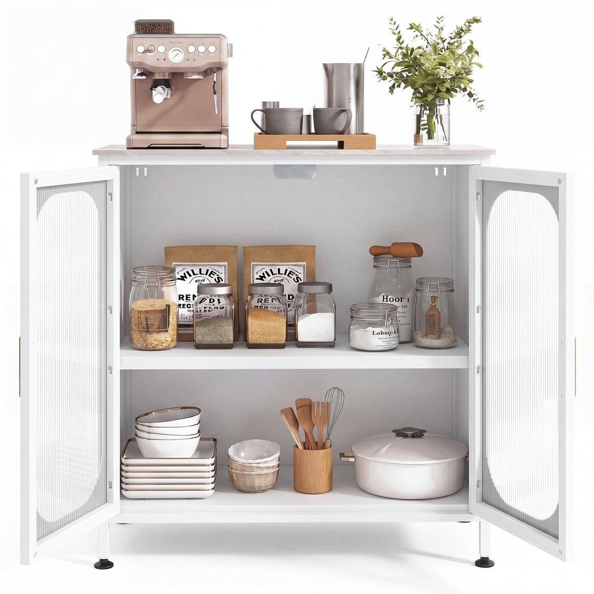 Sideboard Buffet Cabinet in White