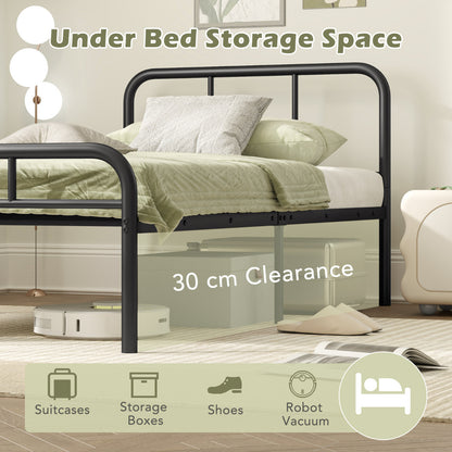 Bed Frame with Headboard and Footboard-Single Size