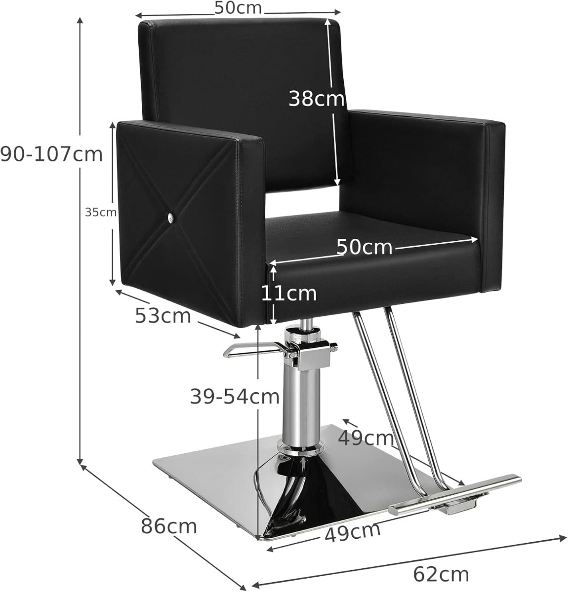 360 Degree Swivel Hairdressing Chair with Footrest