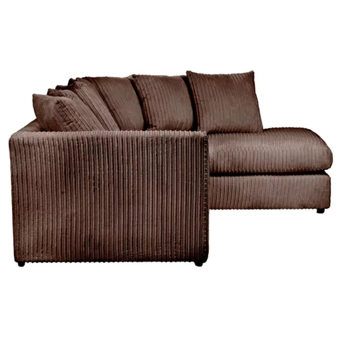 Blake Jumbo Cord Chocolate Corner Sofa - Left and Right Arm