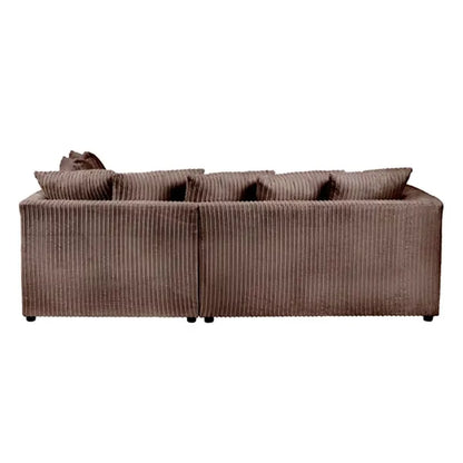 Blake Jumbo Cord Chocolate Corner Sofa - Right and Left Arm