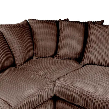 Blake Jumbo Cord Chocolate Corner Sofa - Right and Left Arm