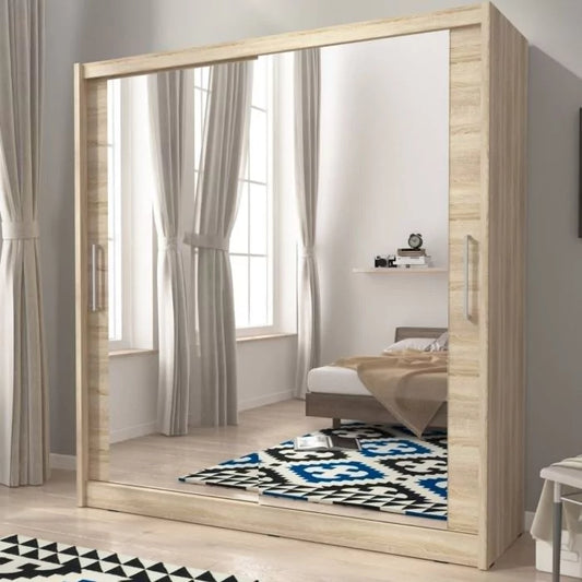 Splendor VI Sliding Door Wardrobe 180cm - Oak Sonoma