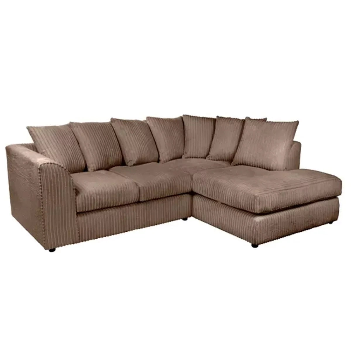 Blake Jumbo Cord Coffee Corner Sofa - Left and Right Arm