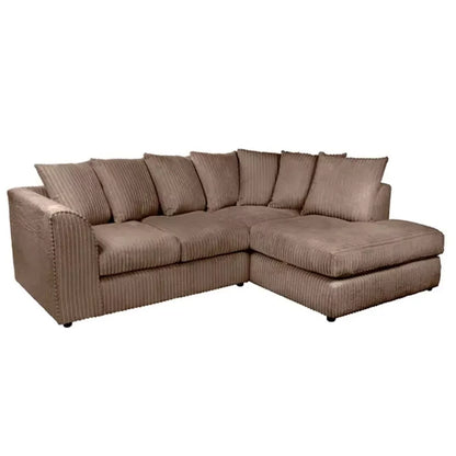 Blake Jumbo Cord Coffee Corner Sofa - Left and Right Arm