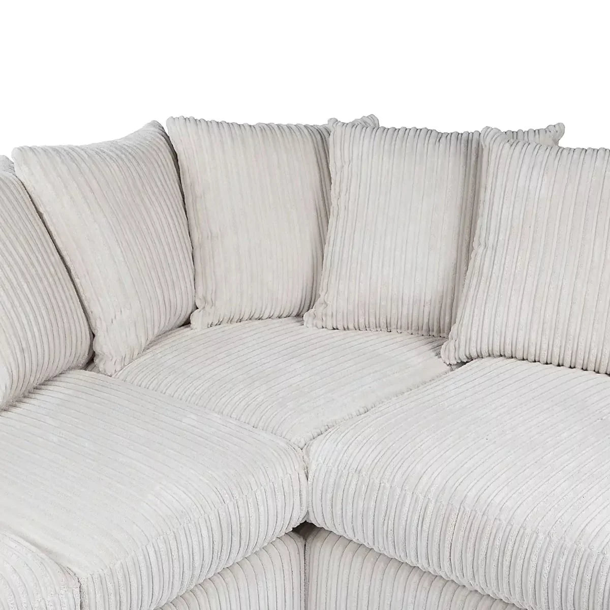 Blake Jumbo Cord Cream Corner Sofa - Right and Left Arm