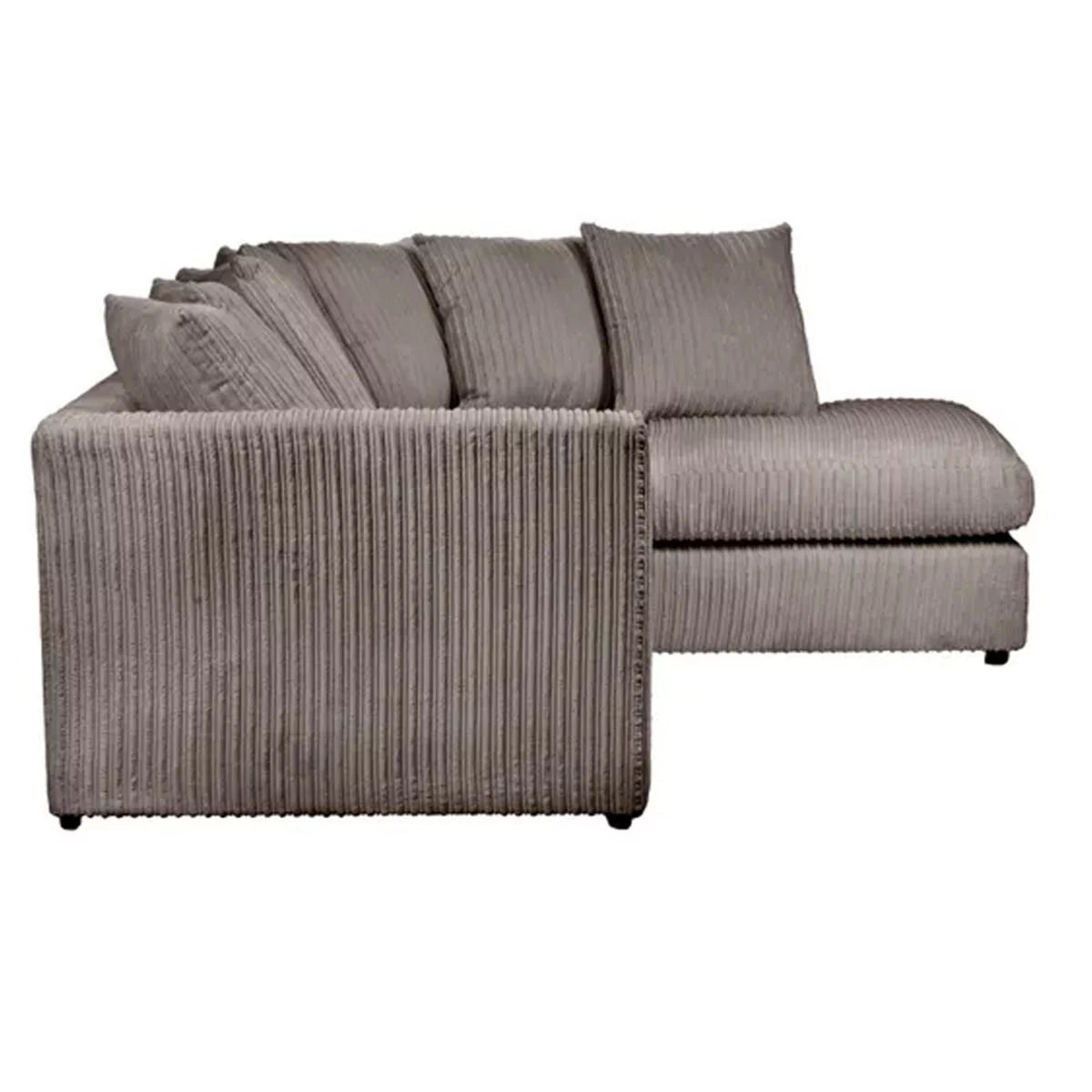 Blake Jumbo Cord Grey Corner Sofa - Right and Left Arm