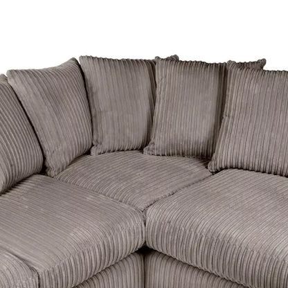 Blake Jumbo Cord Grey Corner Sofa - Right and Left Arm