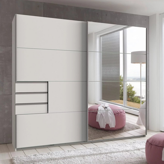 Sliding Wardrobe in White